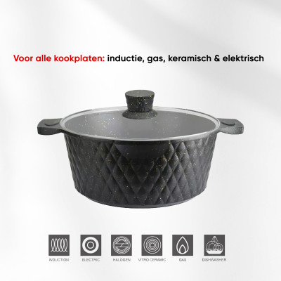 Granite Cookware Set Black I G39