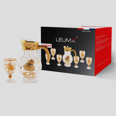 إبريق زجاجي + 6 أكواب I G82