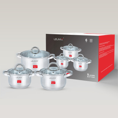 مجموعة أواني الطهي 12 قطعة I SET6