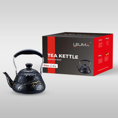 Teekessel 2,0 l mit Filter, Farbe Schwarz