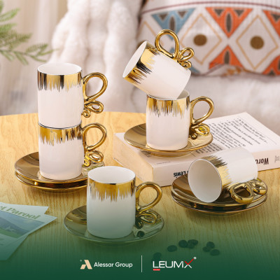 Tasse & Untertasse weiß Set