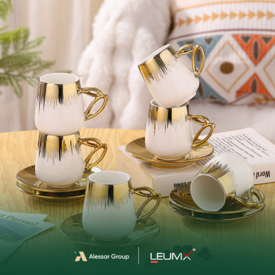 Tasse & Untertasse weiß Set