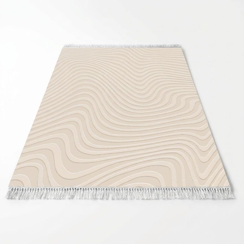 Velvet Rug 200×300 cm — Ivory Waves