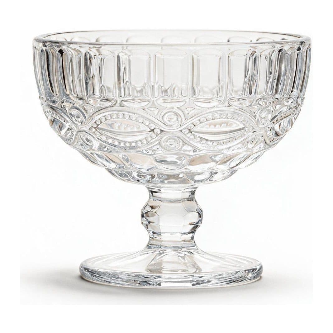 Glass Ice Cream Bowl — Clear, Design B · Tableware