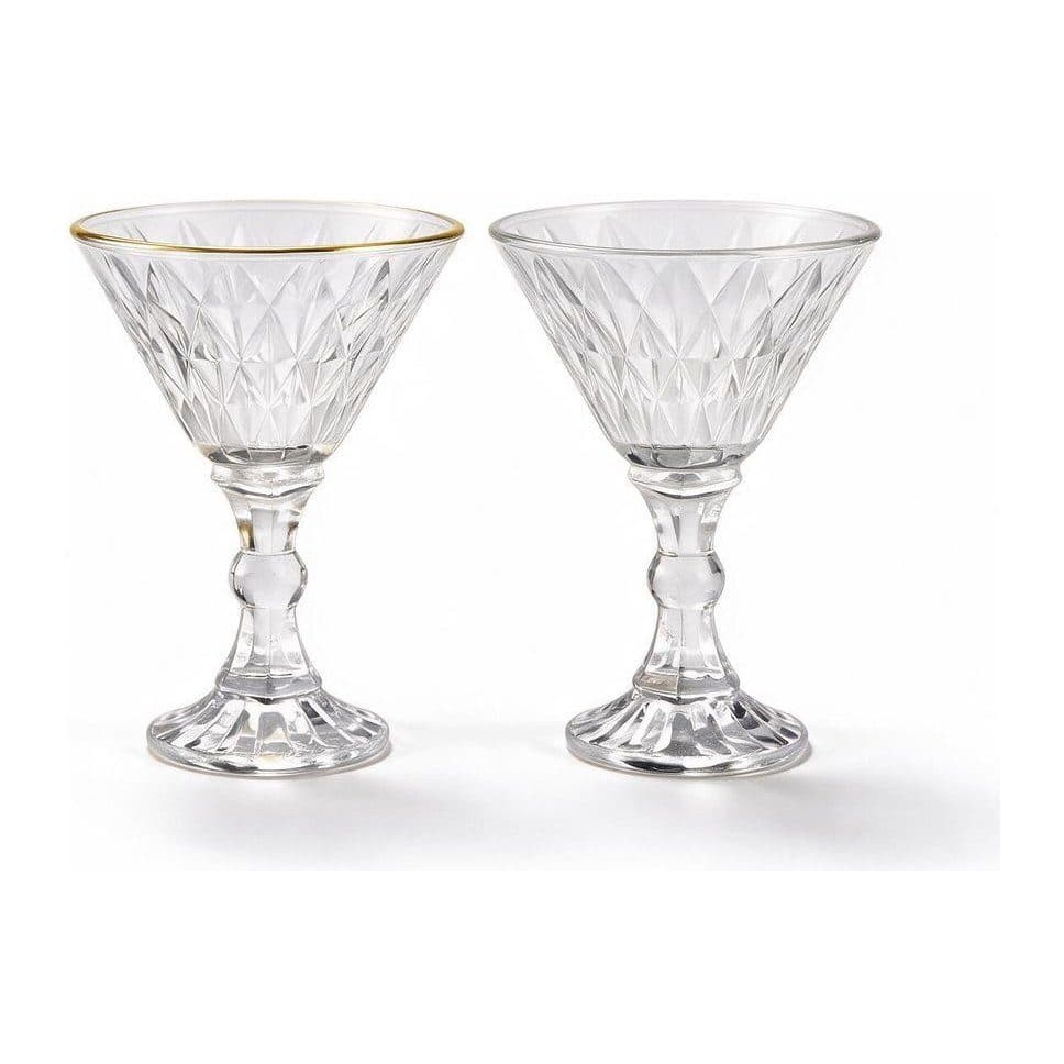 6-Pc Glass Ice Cream Cup Set — Ribbed · Tableware
