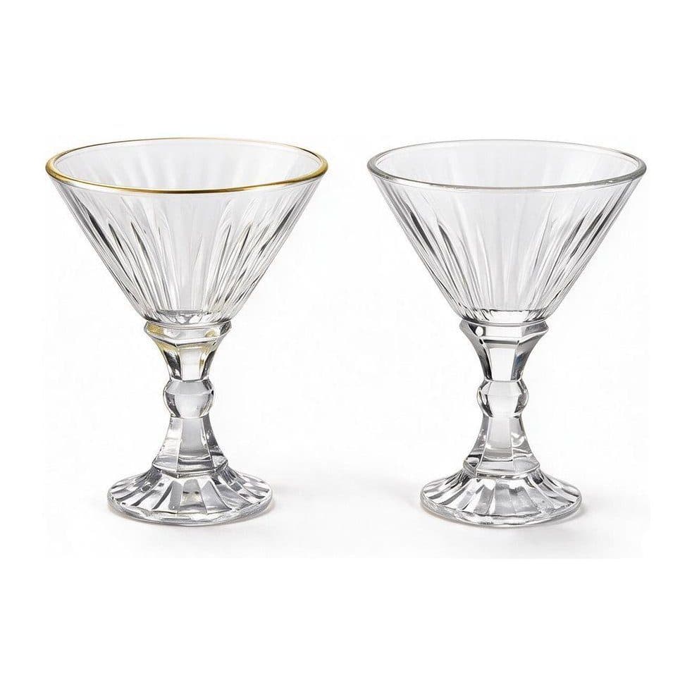 6-Pc Glass Ice Cream Cup Set — Diamond · Tableware