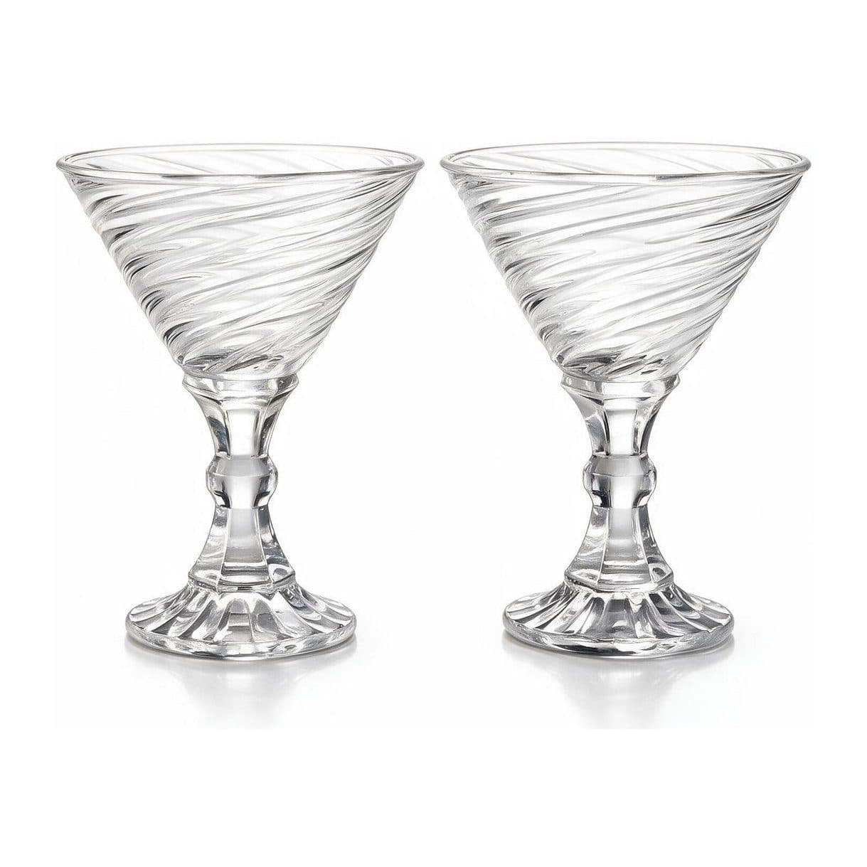 6-Pc Glass Ice Cream Cup Set — Spiral · Tableware