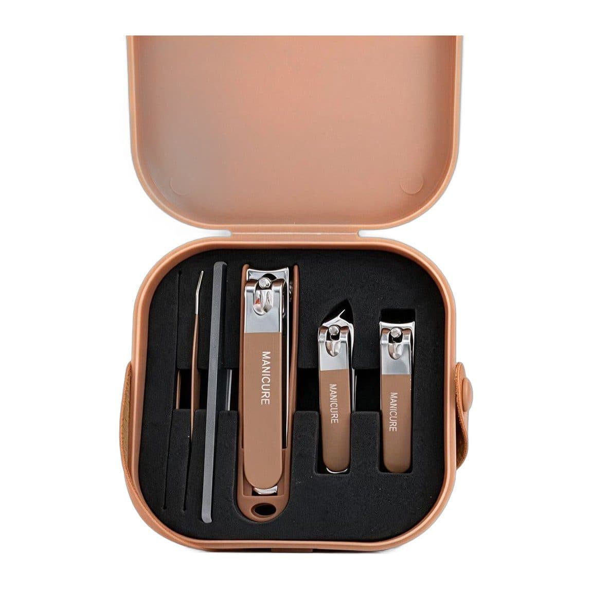 Nagelknipser-Set in Box 6-teilig (grün/beige/kaffeebraun) · Haushaltsgeräte
