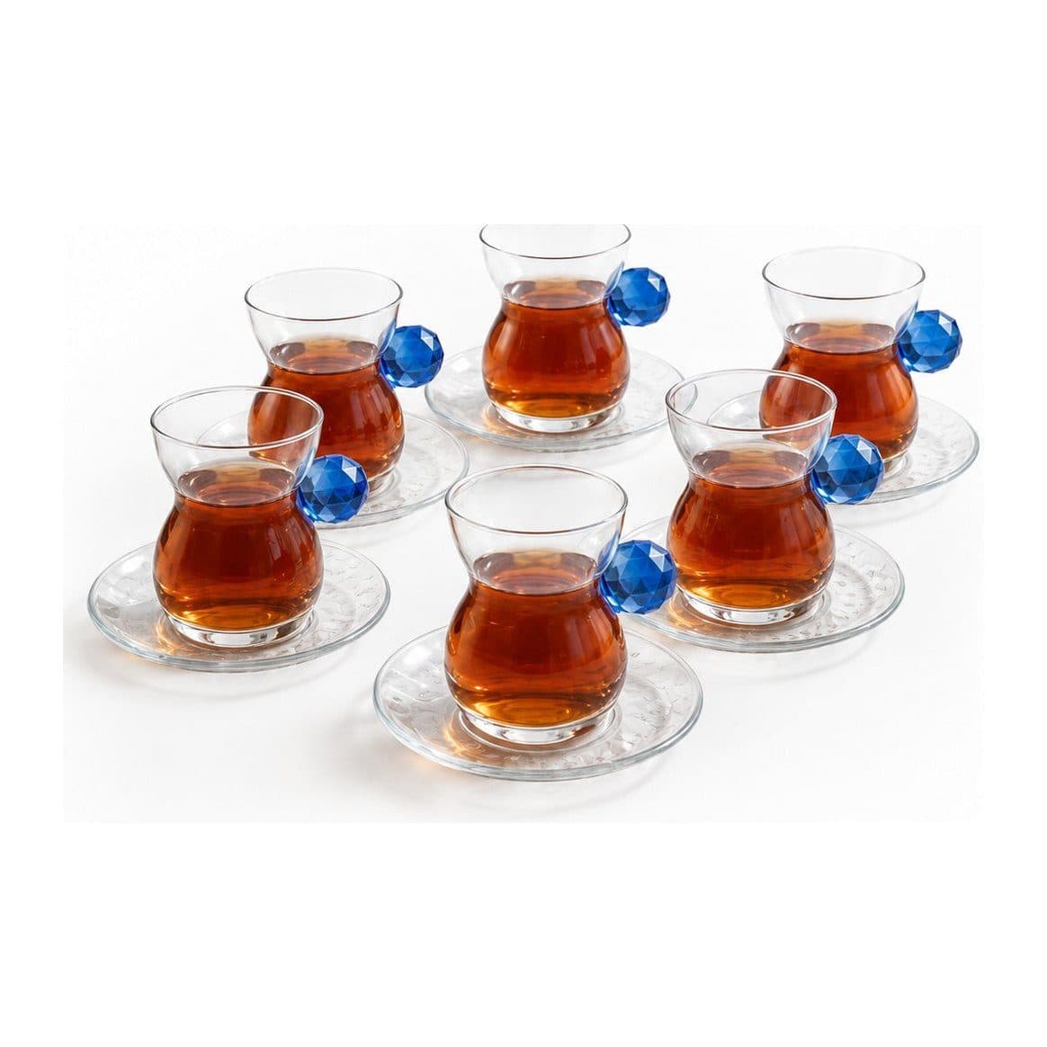12-Pc Tea Cup & Saucer Set (6+6) — D3006 · Drinkware