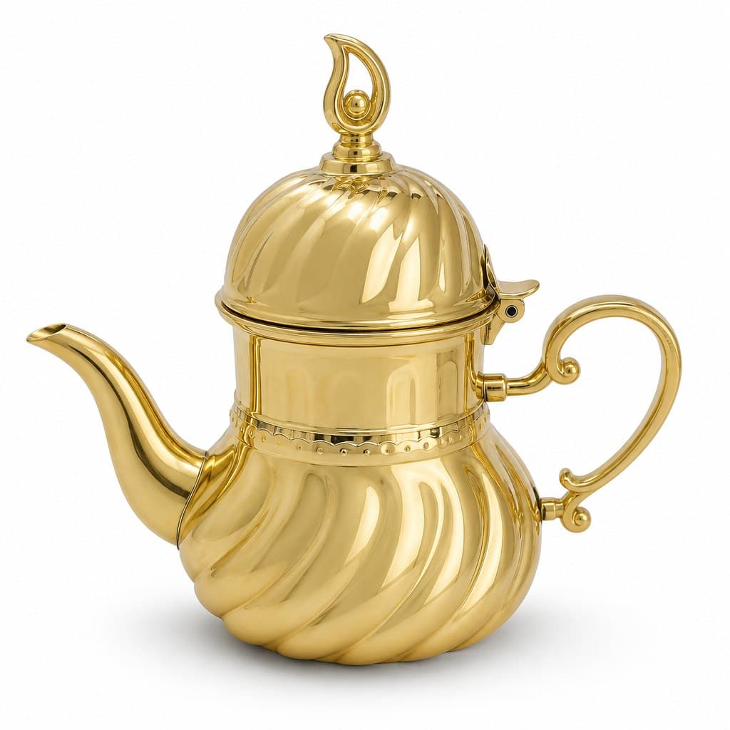 Stainless Steel Teapot 1.6 L — Design 4 · Drinkware
