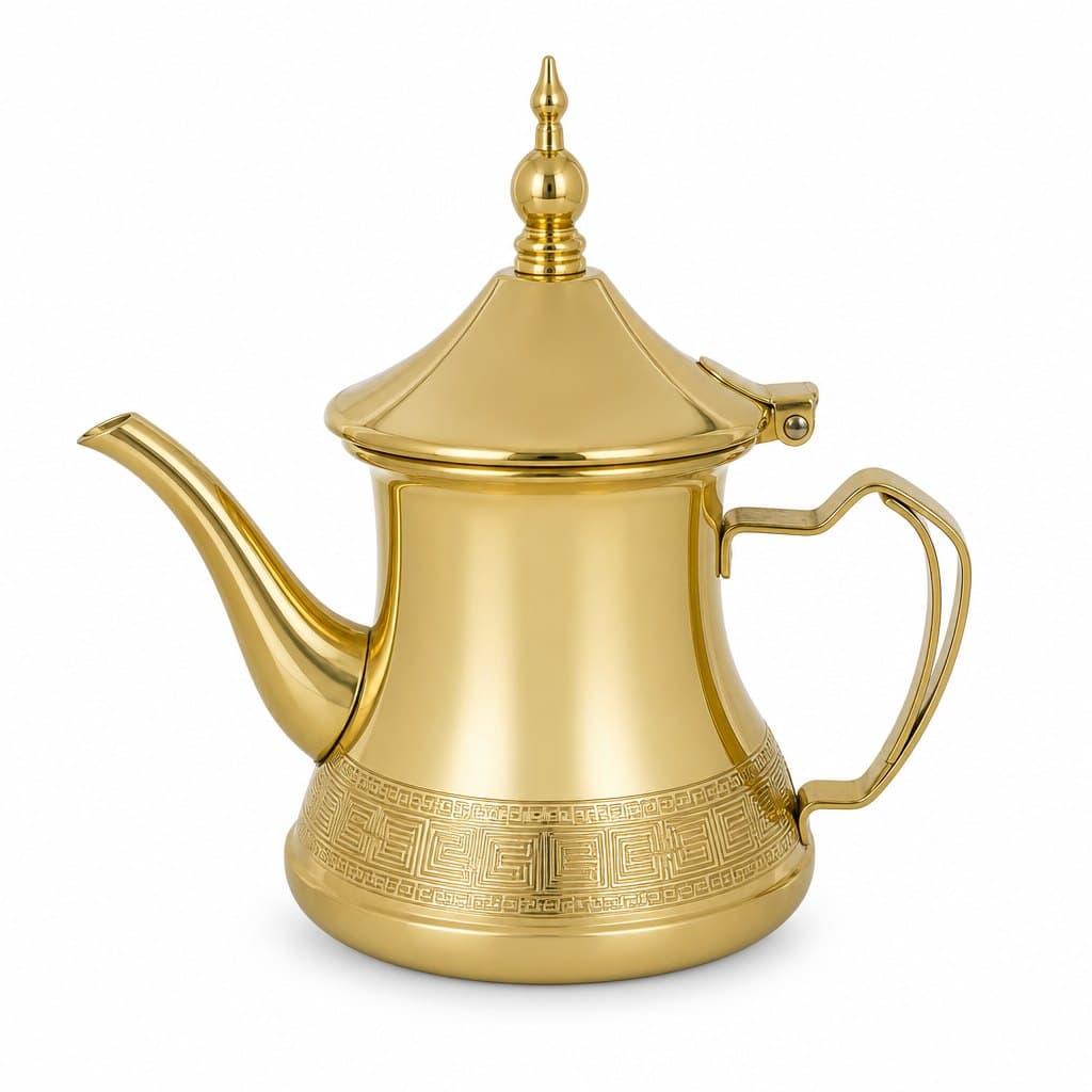 Stainless Steel Teapot 1.2 L — Design 5 · Drinkware