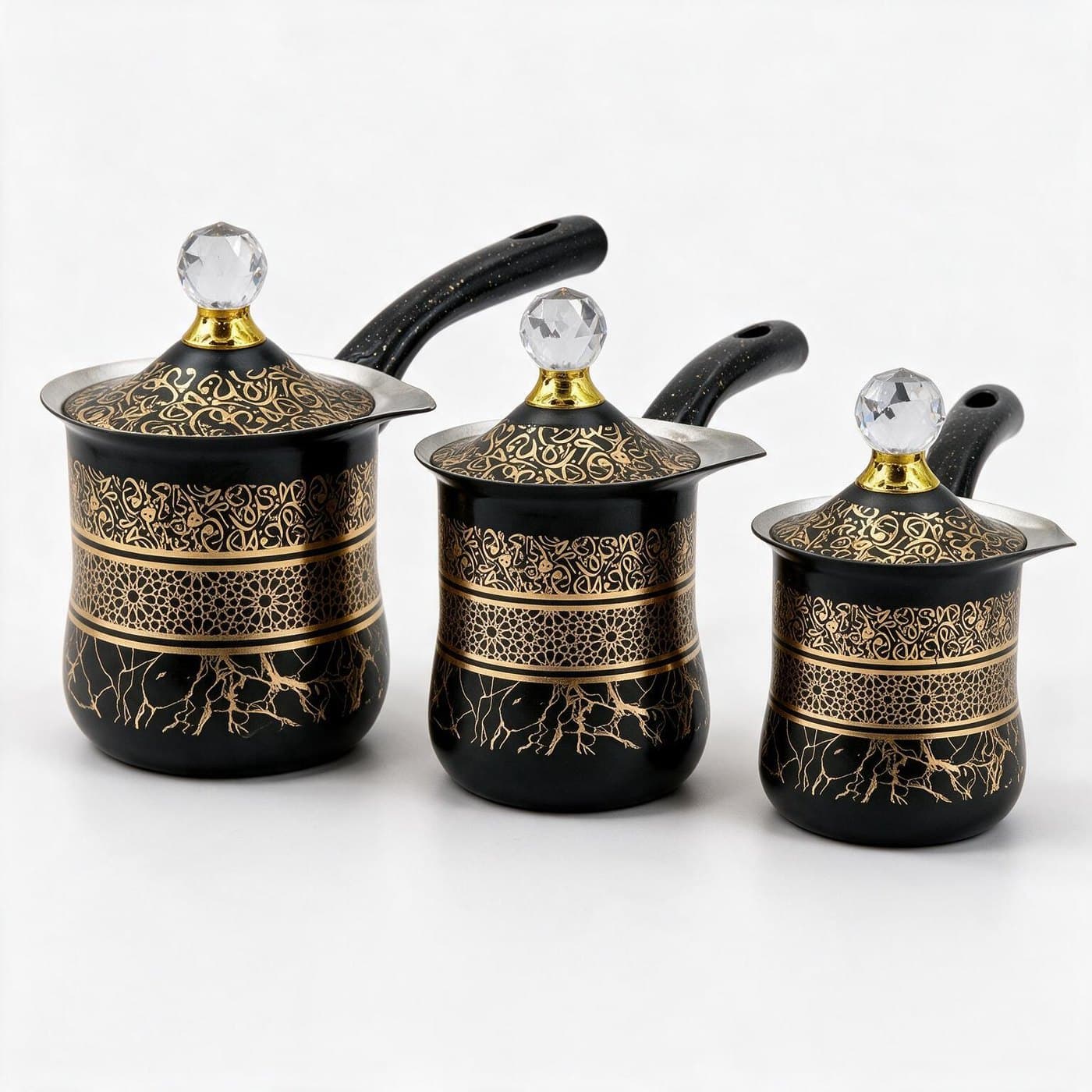 3-Pc Granite Coffee Warmer Set CB-2 — Black & White · Drinkware
