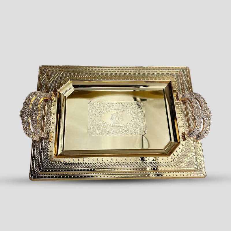 Plated tray 2 pcs · Tableware