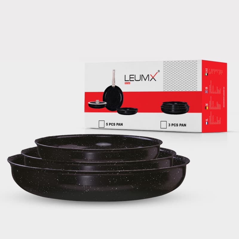 Leumx 3 pcs set black · أدوات المطبخ