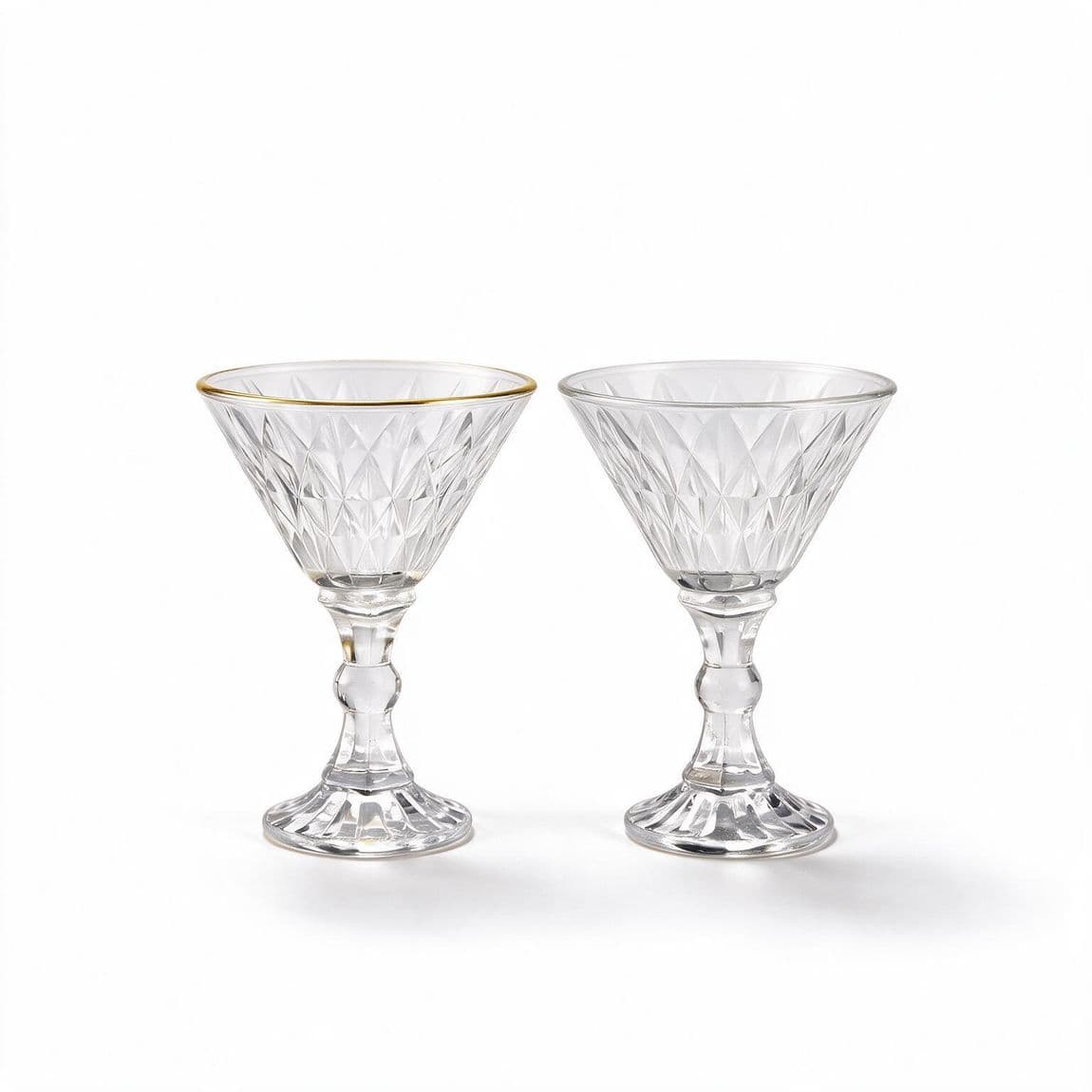 6-Pc Glass Ice Cream Cup Set — Ribbed · Servies
