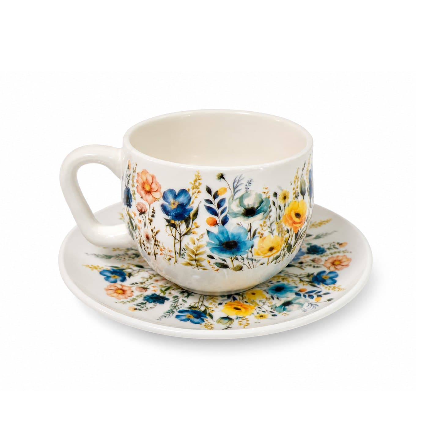 12-Pc Cup & Saucer Set (6+6) — Design 1 · Drinkware