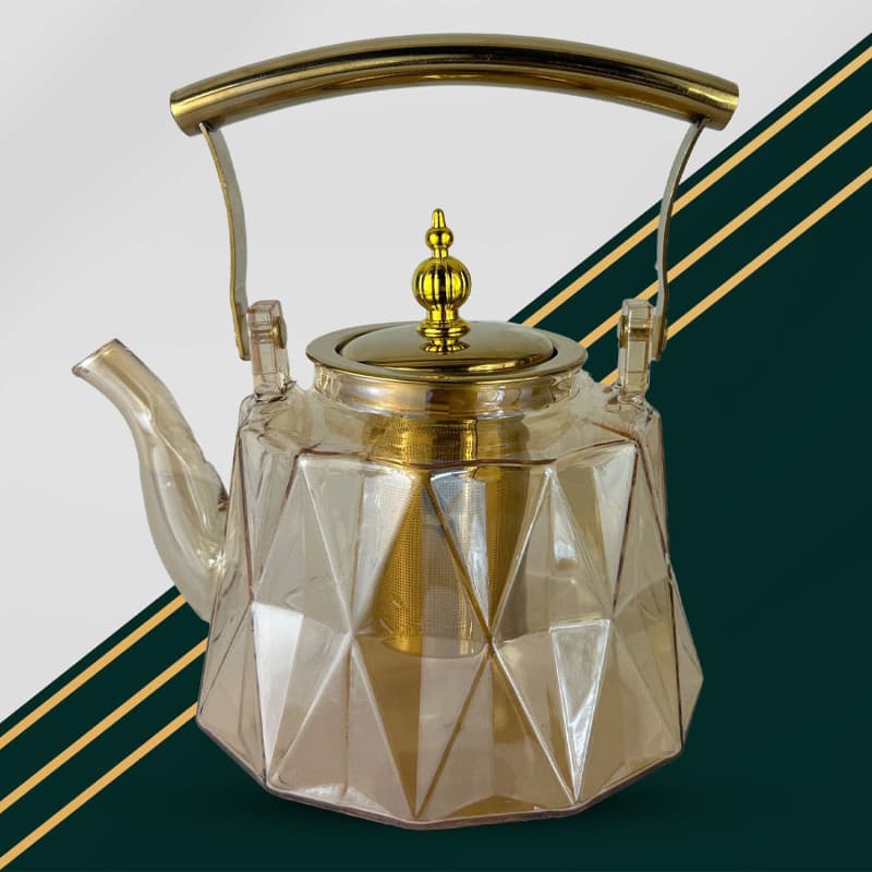 إبريق شاي زجاج ١٢٠٠ مل · أدوات الشرب