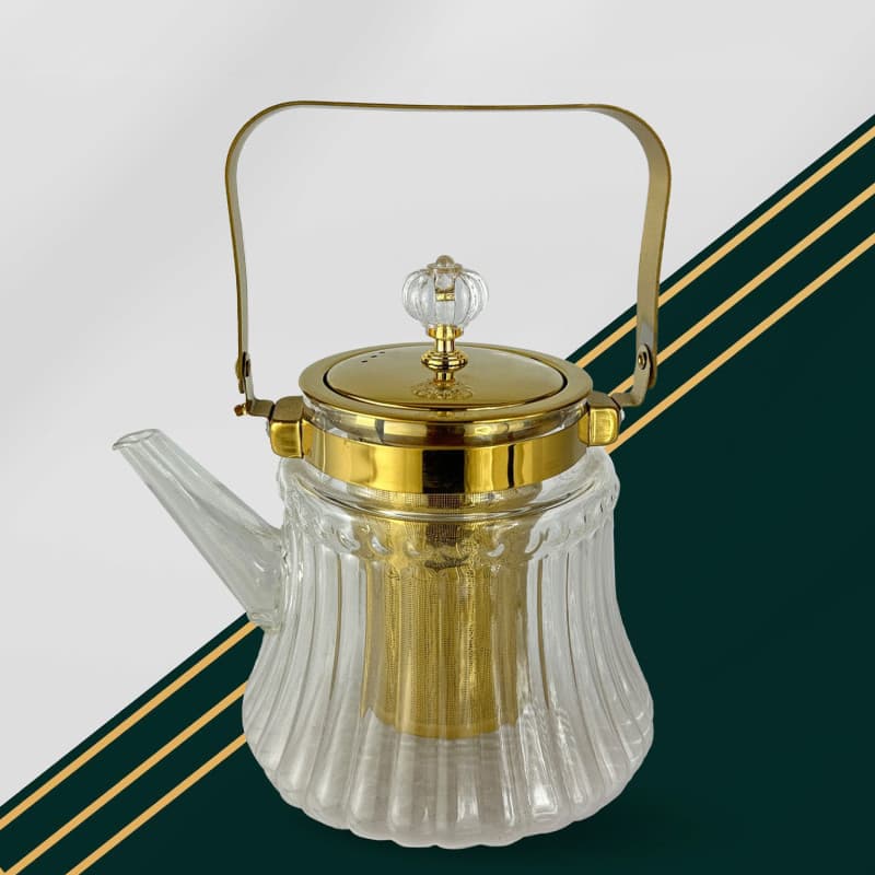 إبريق شاي زجاج ١٥٠٠ مل · أدوات الشرب