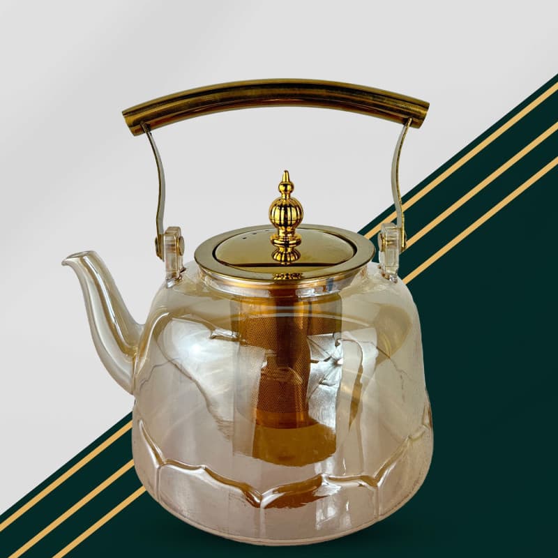 إبريق شاي زجاج ١٥٠٠ مل · أدوات الشرب