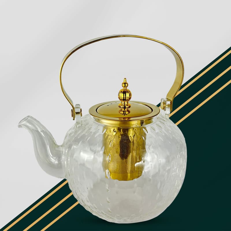 إبريق شاي زجاج ١٢٠٠ مل · أدوات الشرب