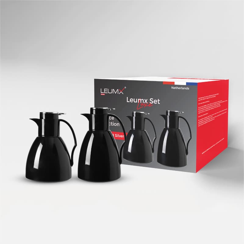 Thermos set black + silver · Drinkware