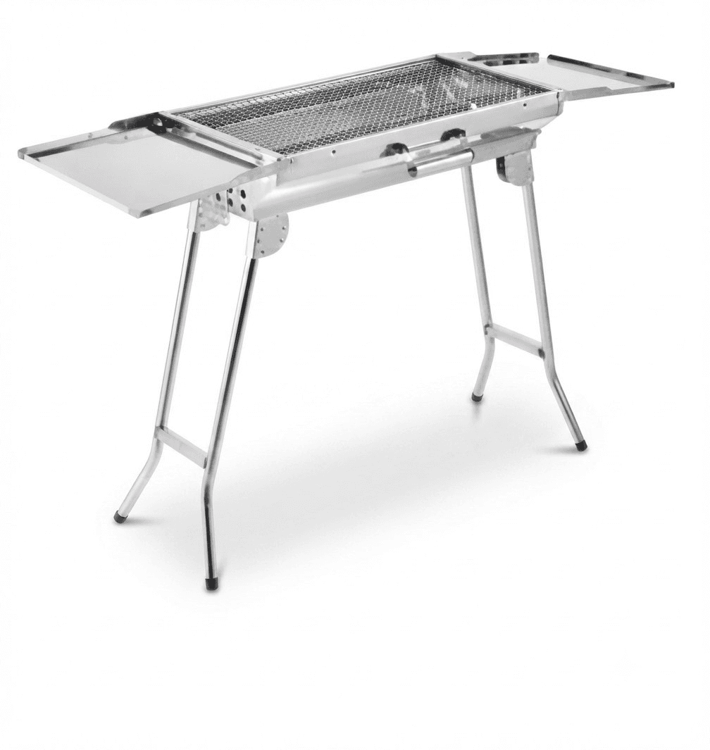 Houtskoolbarbecue zilver 69x32,5x64 cm · Huishoudelijke apparaten