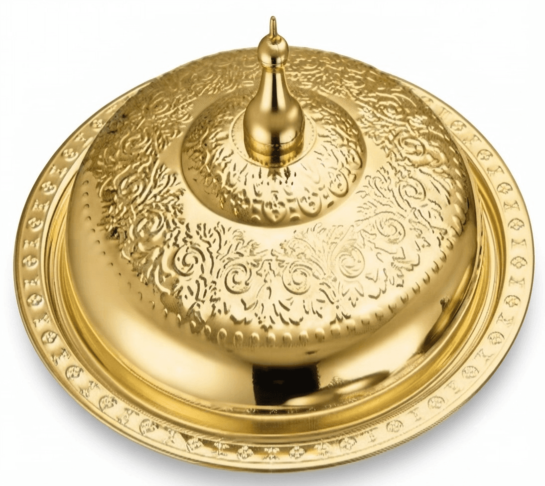 Mansaf schaal 36 cm met gouden deksel · Servies